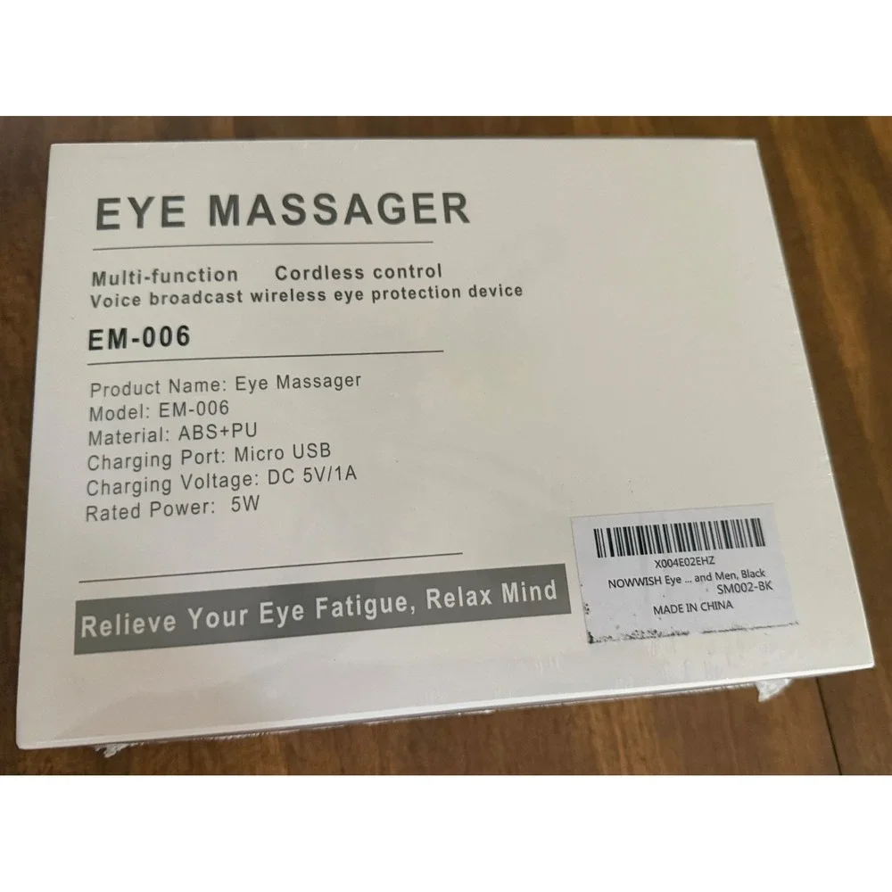 NEW SEALED NOWWISH Eye Massager EM-006 Heat Vibration Bluetooth Music Foldable